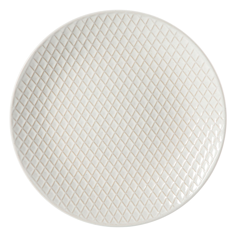 Gibson Elite Earlhart 12pc Dinnerware Set - 4 Assorted Designs - Cream - Reactive Glaze - Stoneware - Gift Box
