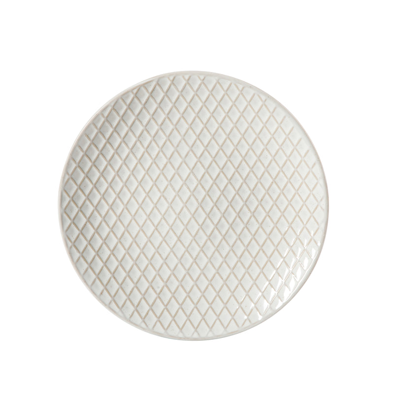 Gibson Elite Earlhart 12pc Dinnerware Set - 4 Assorted Designs - Cream - Reactive Glaze - Stoneware - Gift Box