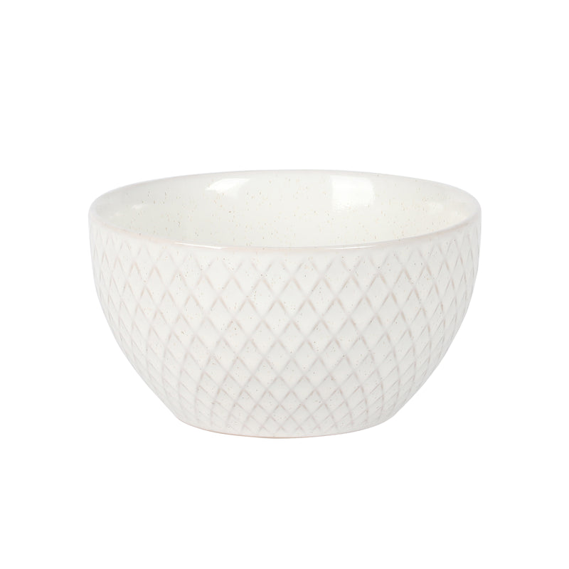 Gibson Elite Earlhart 2pc 6" Cereal Bowl Set - 2 Assorted Designs - Cream - Reactive Glaze - Stoneware - Color Sleeve