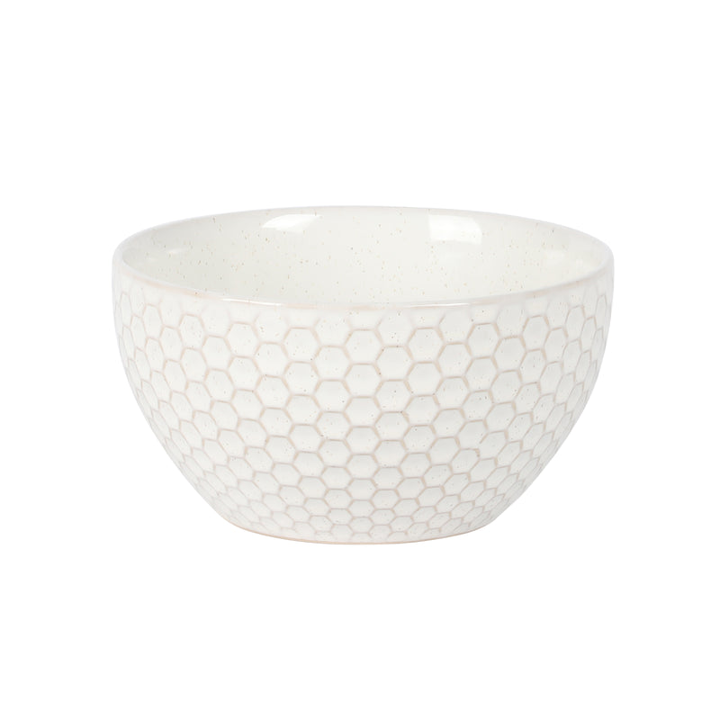 Gibson Elite Earlhart 2pc 6" Cereal Bowl Set - 2 Assorted Designs - Cream - Reactive Glaze - Stoneware - Color Sleeve