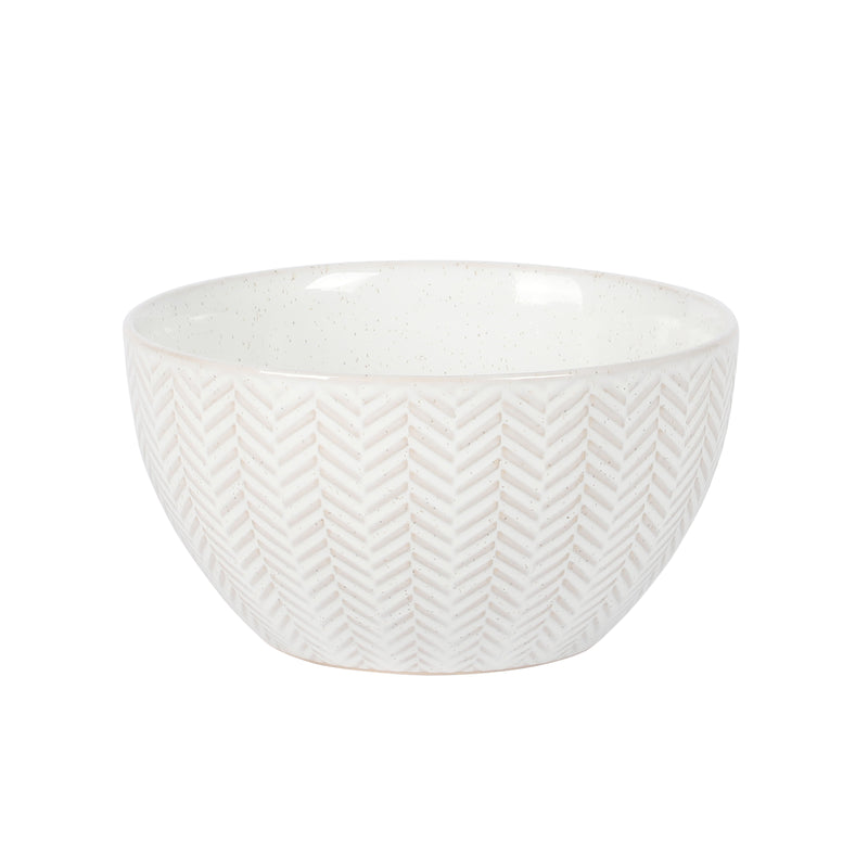 Gibson Elite Earlhart 2pc 6" Cereal Bowl Set - 2 Assorted Designs - Cream - Reactive Glaze - Stoneware - Color Sleeve