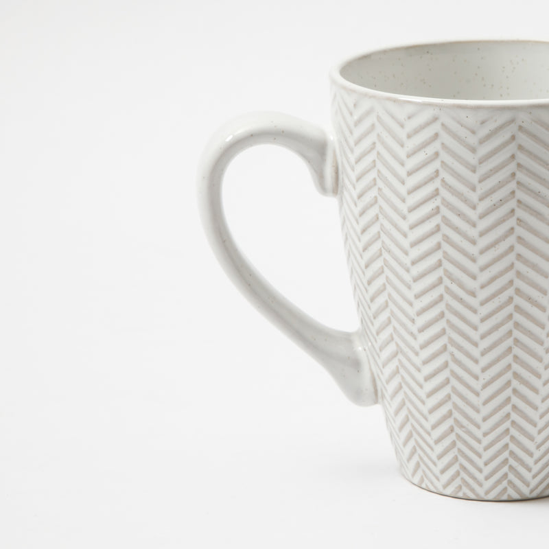 Gibson Elite Earlhart 16 oz Mug - 4 Assorted Designs - Cream - Reactive Glaze - Stoneware - Open Stock