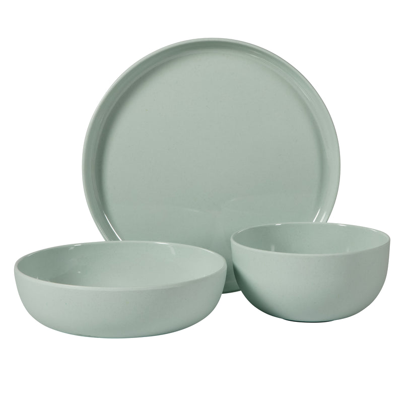 Gibson Home Candy Skies 12pc Wheatstraw Dinnerware Set - Solid Color - 2800G - Gift Box