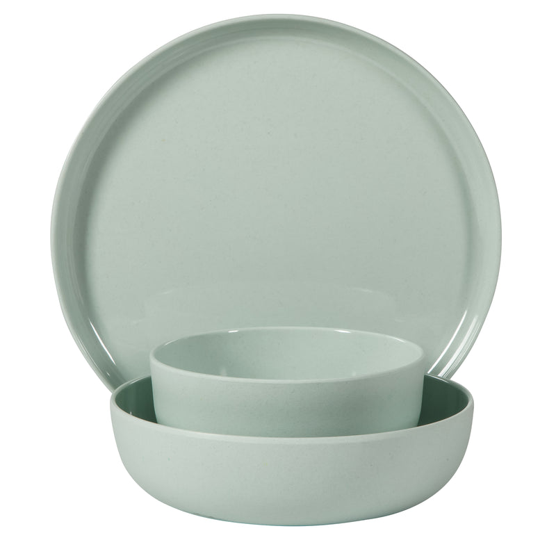 Gibson Home Candy Skies 12pc Wheatstraw Dinnerware Set - Solid Color - 2800G - Gift Box