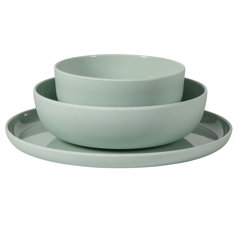 Gibson Home Candy Skies 12pc Wheatstraw Dinnerware Set - Solid Color - 2800G - Gift Box