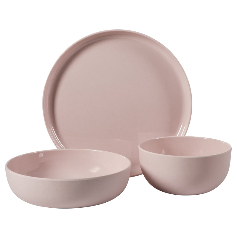 Gibson Home Candy Skies 12pc Wheatstraw Dinnerware Set - Solid Color - 2800G - Gift Box