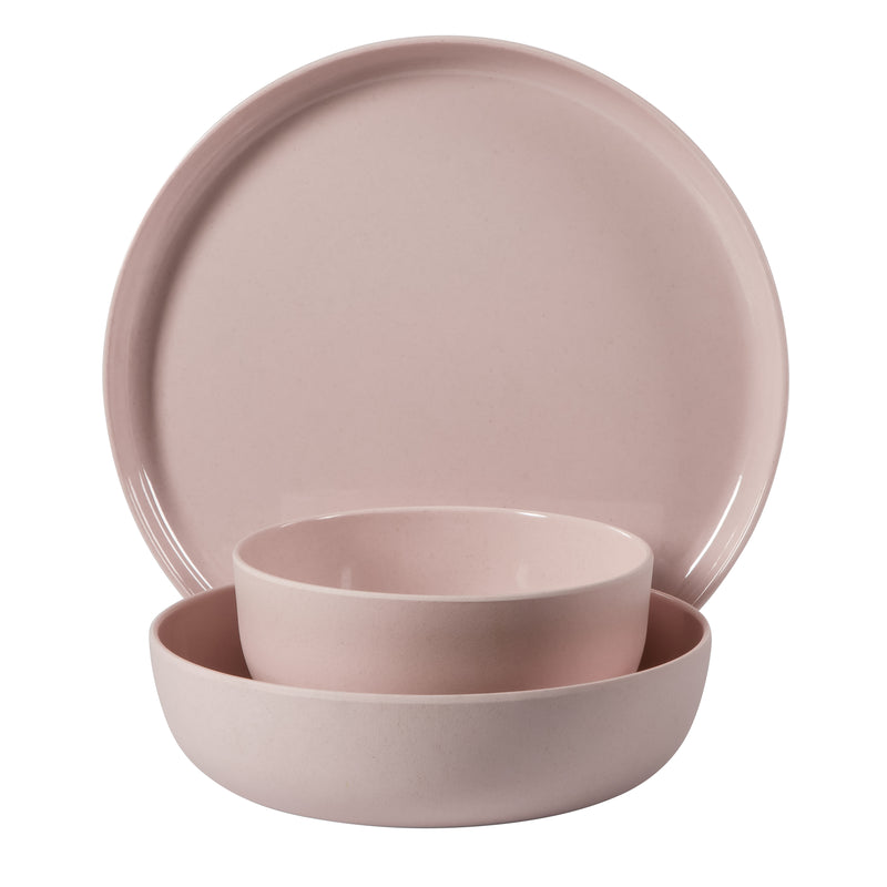 Gibson Home Candy Skies 12pc Wheatstraw Dinnerware Set - Solid Color - 2800G - Gift Box