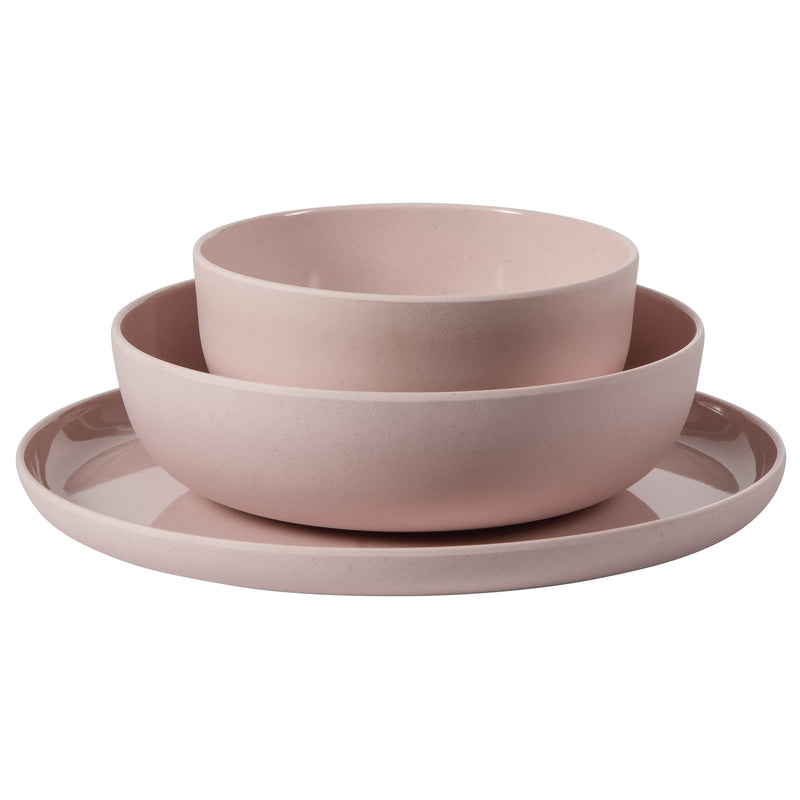 Gibson Home Candy Skies 12pc Wheatstraw Dinnerware Set - Solid Color - 2800G - Gift Box