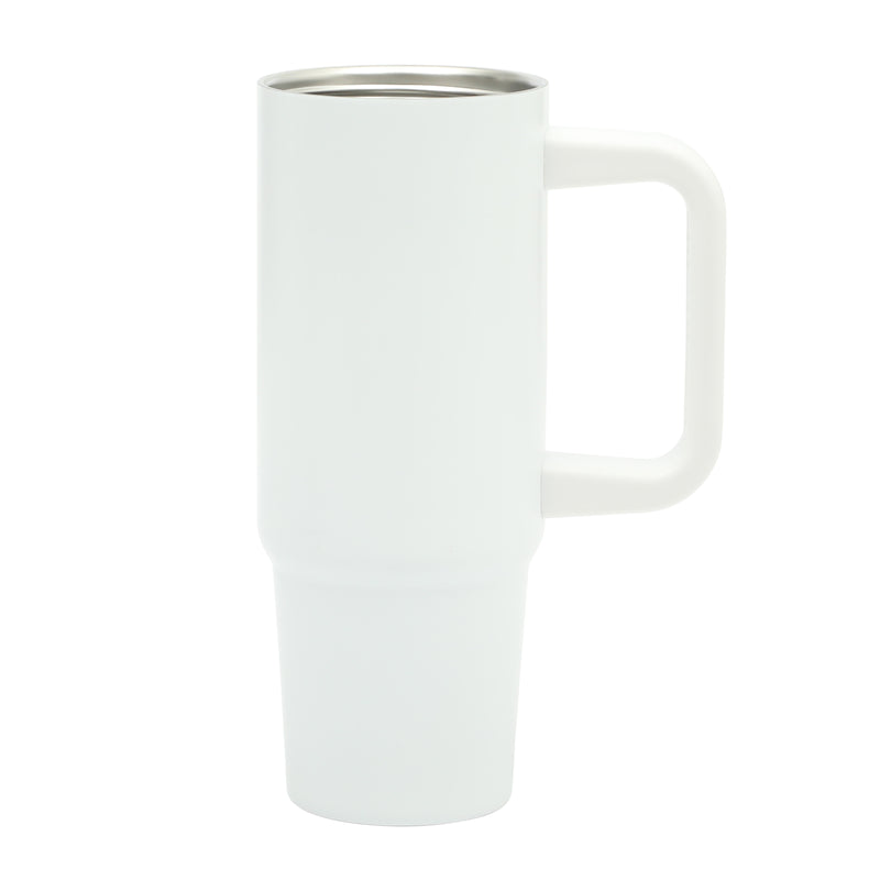 Gibson Home Marina 29 oz Double Wall Stainless Steel Tumbler w/ Handle and Straw - Open Stock w/ Color Sleeve