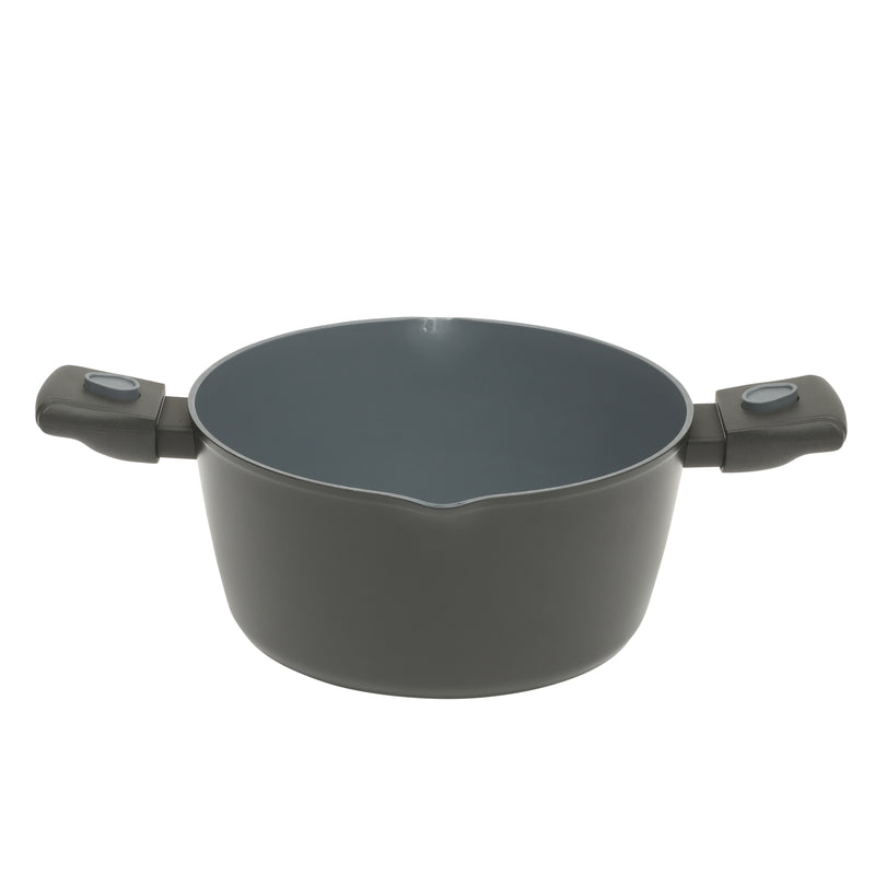 Oster Smarthandle Advance 13pc Forged Aluminum Cookware Combo Set - Ceramic Non-Stick Interior - Induction Base - Detachable Bakelite Handle - Gift Box