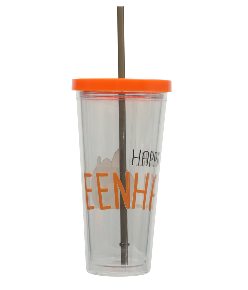 Peanuts 24oz Double Wall Plastic Tumbler w/ Lid & Straw - Open Stock w/ UPC Label