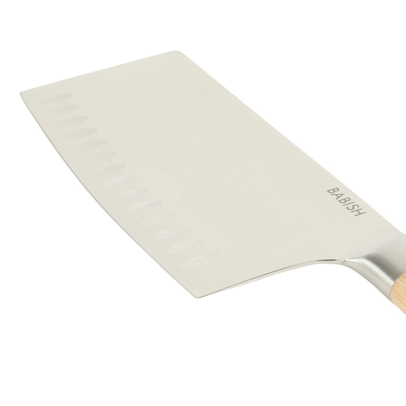 Babish 6.5" German Steel Cleaver w/ Paka Wood Handle - Gift Box w/ Remailer