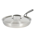 Babish 12" Triply Stainless Steel Frying Pan w/ Stainless Steel Lid & Black PVD Handle - Color Sleeve w/ Remailer