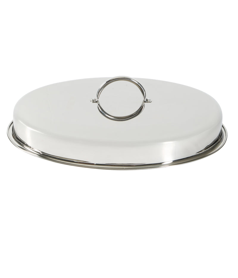 Gibson Home Johnstown 18" Stainless Steel Roaster w/ Domed Lid - Oval - Color Label w/ Shrink Wrap