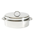 Gibson Home Johnstown 18" Stainless Steel Roaster w/ Domed Lid - Oval - Color Label w/ Shrink Wrap