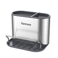 Kenmore Kirkwall Metal Panel Sink Organizer w/ Towel Hanging Rail & PP Tray - Silk Logo Print - Gift Box w/ Remailer