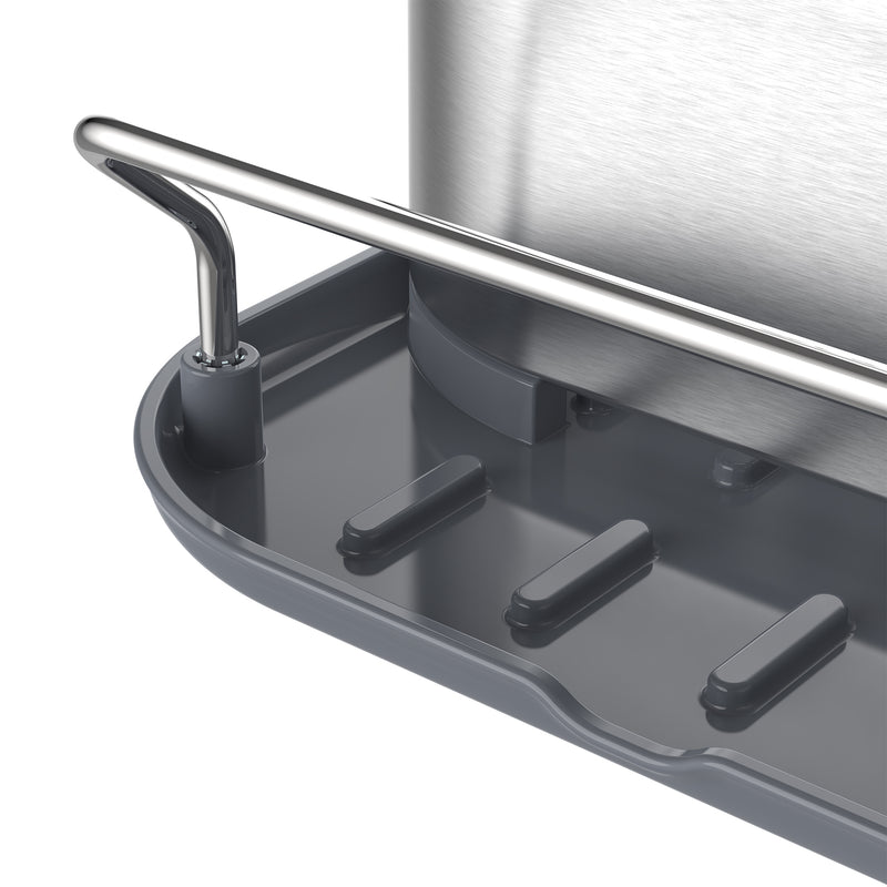 Kenmore Kirkwall Metal Panel Sink Organizer w/ Towel Hanging Rail & PP Tray - Silk Logo Print - Gift Box w/ Remailer