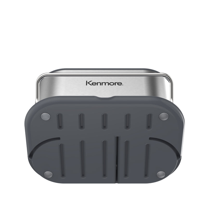 Kenmore Kirkwall Metal Panel Sink Organizer w/ Towel Hanging Rail & PP Tray - Silk Logo Print - Gift Box w/ Remailer