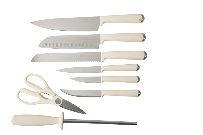 Martha Stewart Everyday Belleridge 14pc Cutlery Set w/ Ashwood Block - Stainless Steel - ABS Handle - GBX