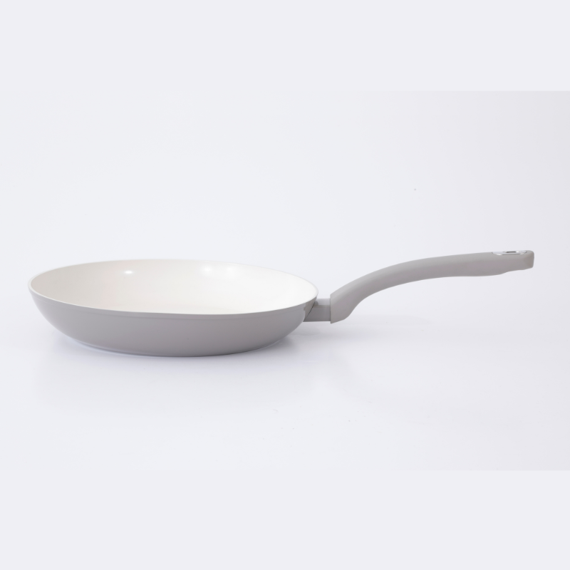 Martha Stewart Everyday Rexford 12" Forged Aluminum Frying Pan - Warm Grey - Ceramic Non-Stick - Induction Base - Soft Touch Handle - Open Stock Color Label