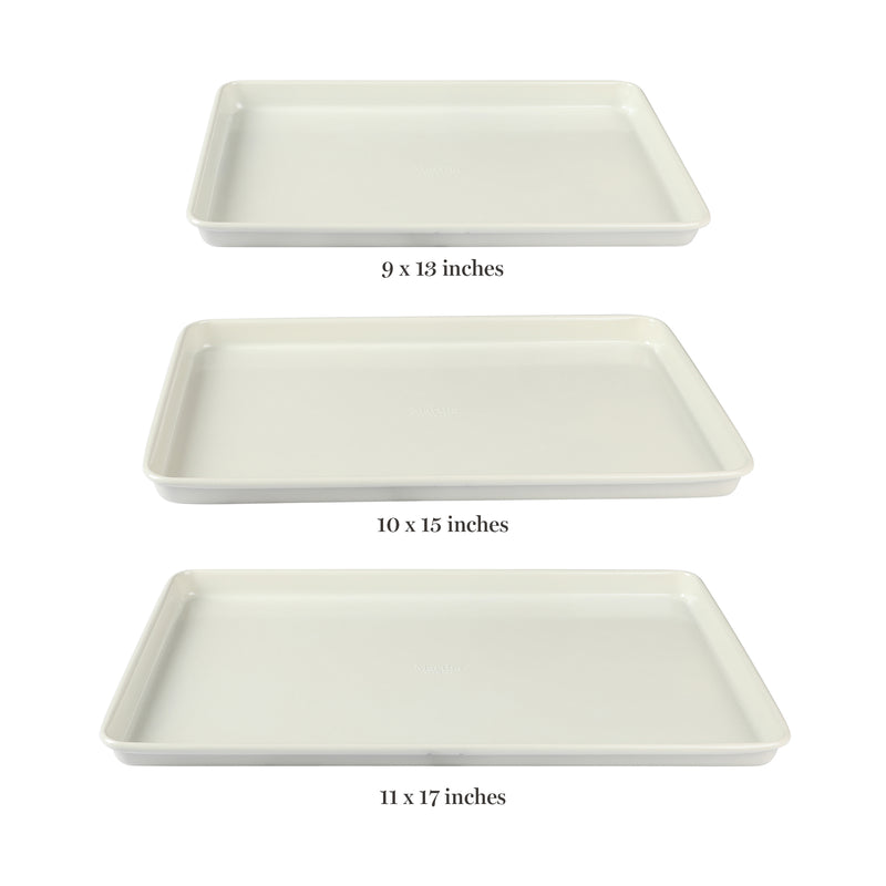 Martha Stewart Gallen 3pc 13", 15" & 17" Carbon Steel Cookie Sheet Set - Color Label w/ Remailer