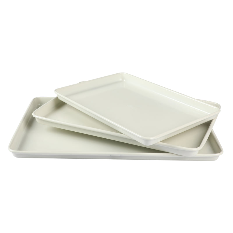 Martha Stewart Gallen 3pc 13", 15" & 17" Carbon Steel Cookie Sheet Set - Color Label w/ Remailer