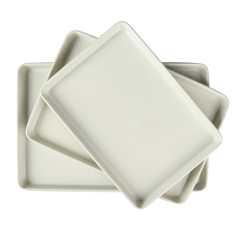 Martha Stewart Gallen 3pc 13", 15" & 17" Carbon Steel Cookie Sheet Set - Color Label w/ Remailer