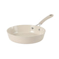 Martha Stewart Heathland 9.5" Aluminum Frying Pan - Taupe - Taper Shape - Ceramic Non-Stick Interior - Induction - Silicone Handle - Open Stock w/ Color Sleeve