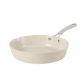 Martha Stewart Heathland 11" Aluminum Frying Pan - Taupe - Taper Shape - Ceramic Non-Stick Interior - Induction - Silicone Handle - Open Stock w/ Color Sleeve