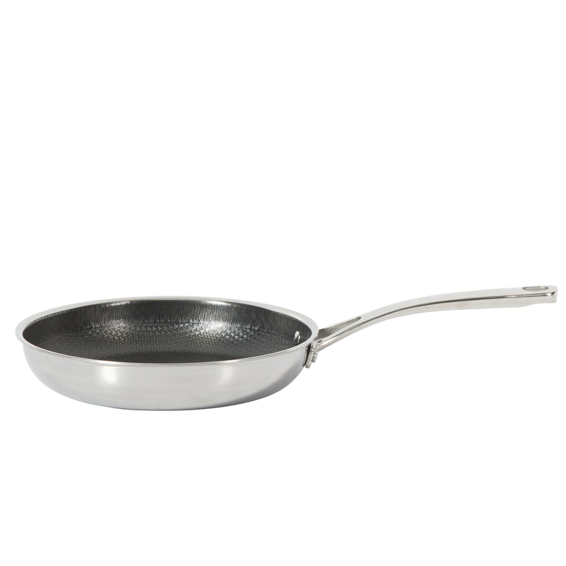 Martha Stewart Badgley 10pc Tri-Ply Stainless Steel Cookware Set - Etching Ceramic Non-Stick Interior - Stainless Steel Handle - Gift Box w/ Remailer