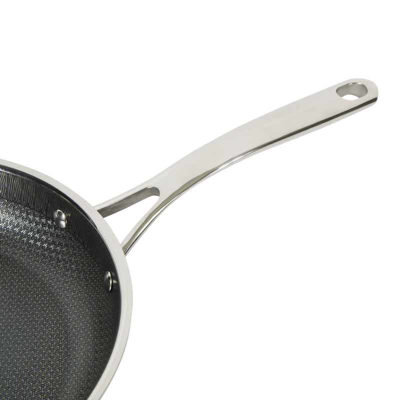 Martha Stewart Badgley 10pc Tri-Ply Stainless Steel Cookware Set - Etching Ceramic Non-Stick Interior - Stainless Steel Handle - Gift Box w/ Remailer