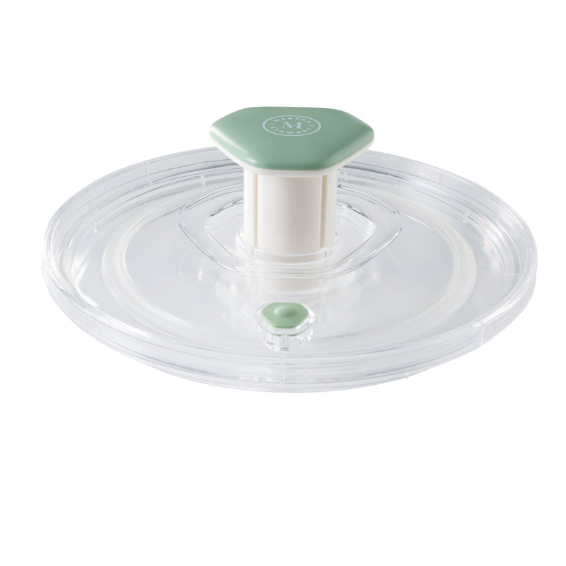 Martha Stewart Gulfwind 6 L / 6.3 qt Salad Spinner - White Color Basket - Blue Round Knob - PS/PP/ABS/TRP - GBX w/ RM