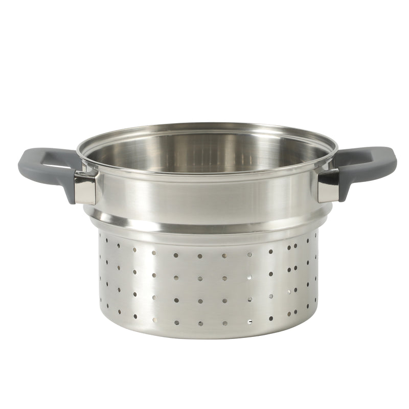 Oster Beauford 5qt Stainless Steel Stock Pot w/ Steamer & Deep Pasta Insert - Soft Touch Handle - Gift Box