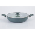 Oster Sutterville Choice 12" Aluminum Shallow Pot w/ Flat Glass Lid - Sage - Ceramic Non-Stick Interior - Soft Touch Handle - Open Stock Color Sleeve