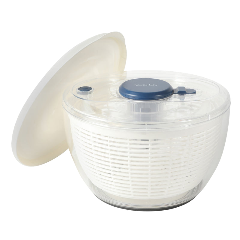 Sur La Table Kitchen Essentials 6.3 qt Salad Spinner - PS/PP/ABS/TRP - Stainless Steel - Gift Box