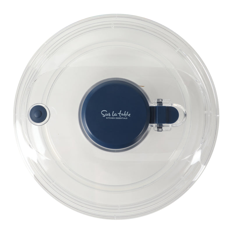Sur La Table Kitchen Essentials 6.3 qt Salad Spinner - PS/PP/ABS/TRP - Stainless Steel - Gift Box