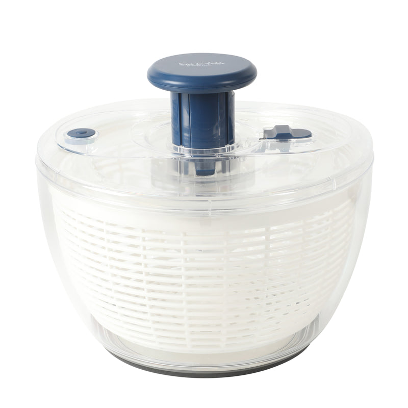 Sur La Table Kitchen Essentials 6.3 qt Salad Spinner - PS/PP/ABS/TRP - Stainless Steel - Gift Box