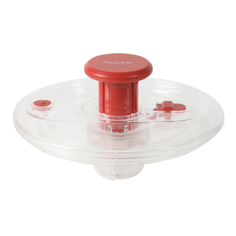 Sur La Table Kitchen Essentials 6.3 qt Salad Spinner - PS/PP/ABS/TRP - Stainless Steel - Gift Box