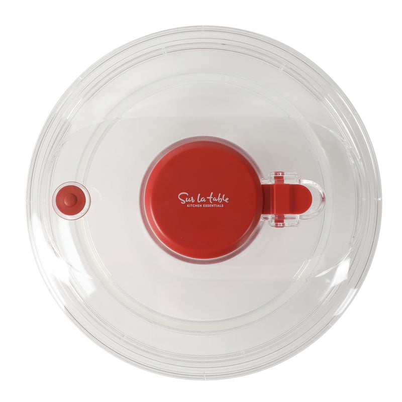 Sur La Table Kitchen Essentials 6.3 qt Salad Spinner - PS/PP/ABS/TRP - Stainless Steel - Gift Box