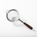 Sur La Table Kitchen Essentials Stainless Steel Strainer - Matte Lacquered Wanut Wood Handle - Tie Card