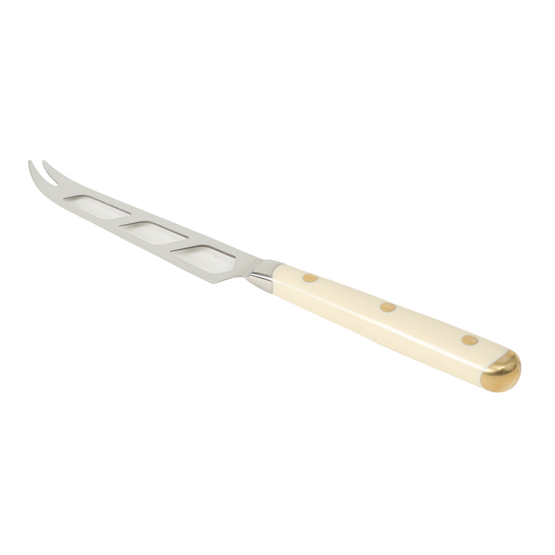 Martha Stewart Blairwood 3 pc Cheese Knife Set w/ Beechwood Cutting Board - ABS Forged Handle w/ Brass Rivet & End Cap - SS/Wood - Clam Pack w/ RM