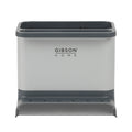 Gibson Home Ledgebrook - 7.2 IN L X 4.6 IN W X 6.1 IN H Sink Organizer - Grey - Galvanized Board w/ Powder Coat - Silk Logo Print - SS - Gift Boxw/ Remailer