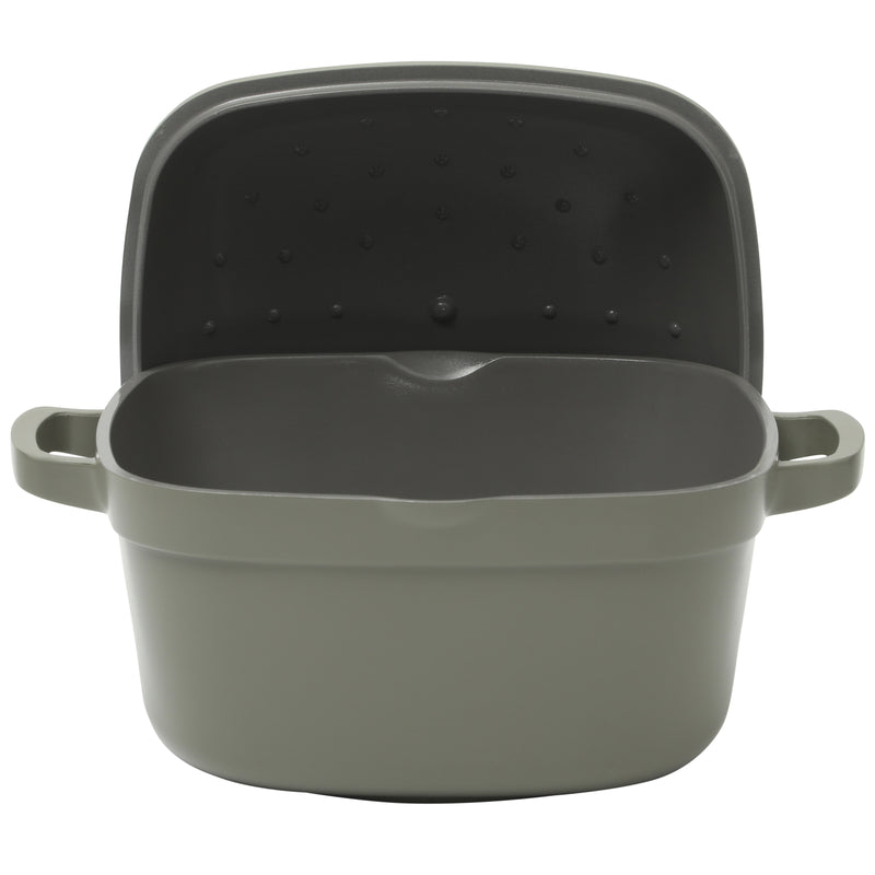 Crock-Pot Northvale 5.2qt Cast Aluminum Dutch Oven w/ Lid - Square - Nonstick Ceramic Interior - Induction - Gift Box w/ Remailer