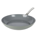 Sur La Table Kitchen Essentials Gourmet Cuisine 12" Forged Aluminum Frying Pan - Grey Ceramic Titanium Interior - Induction Base - Stainless Steel Hollow Handle - Color Sleeve