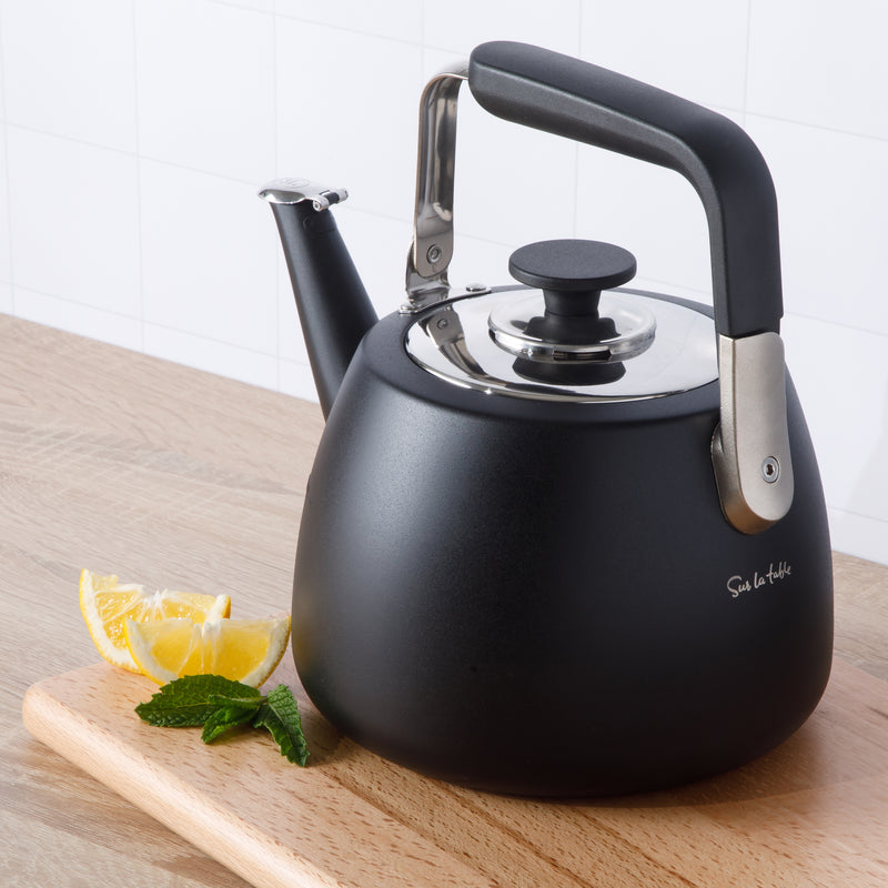 Sur la Table Kitchen Essentials Specialtea 1.9qt Stainless Steel Teakettle - Bakelite Handle & Knob - Gift Box
