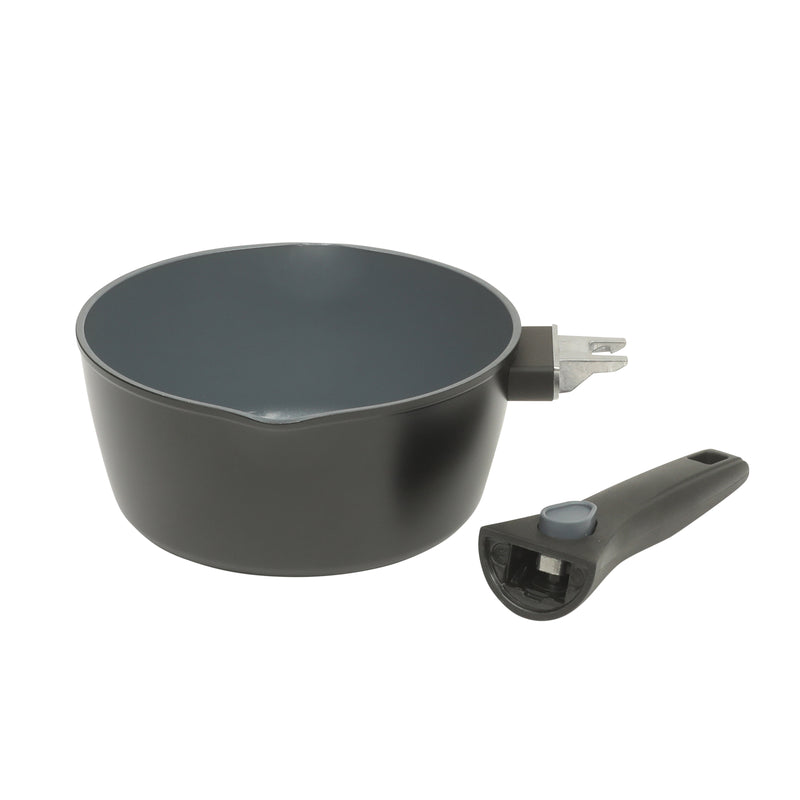 Oster Smarthandle Advance 13pc Forged Aluminum Cookware Combo Set - Ceramic Non-Stick Interior - Induction Base - Detachable Bakelite Handle - Gift Box