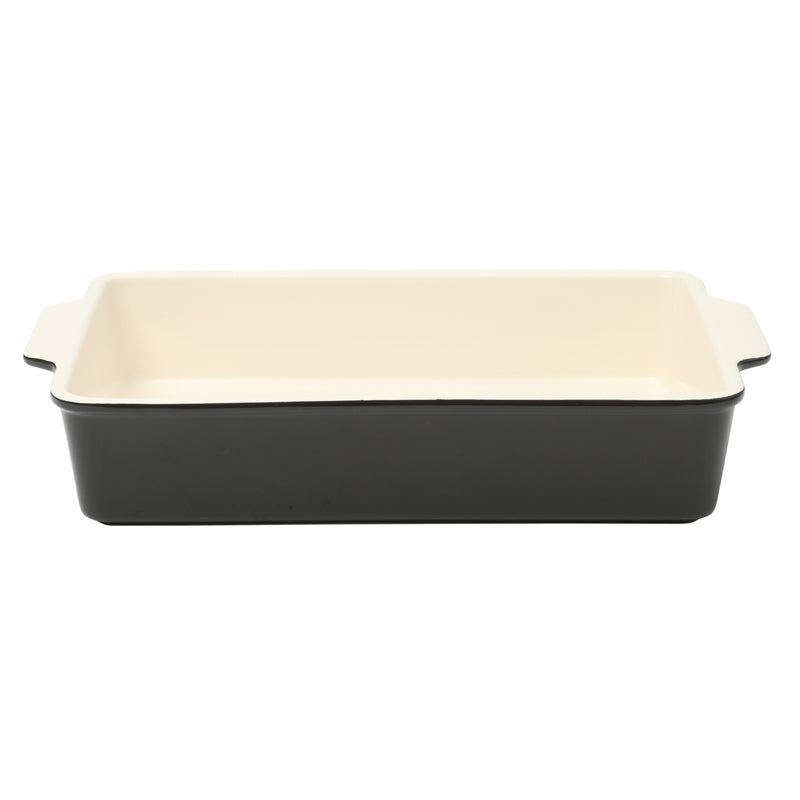 Martha Stewart Everyday Tilden 9" x 13" Baker w/ PP Lid - Two-Tone - Rectangle - Solid Color - Stoneware - Color Sleeve W/ Rm