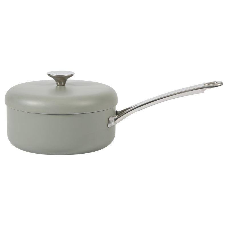 Sur la Table Kitchen Essentials Potluck Porch 10pc Aluminum Cookware Set w/ Aluminum Lid - Ceramic Interior - Induction Base - Stainless Steel Hollow Handle - Gift Box w/ Remailer