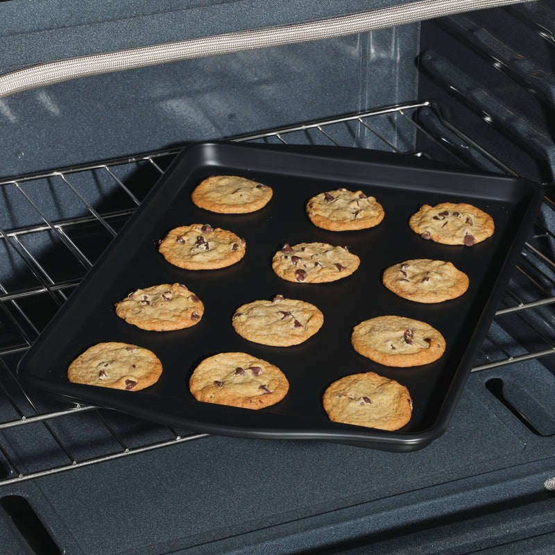 Oster Teston 18" X 13" Carbon Steel Cookie Sheet - Matte Black - Color Label