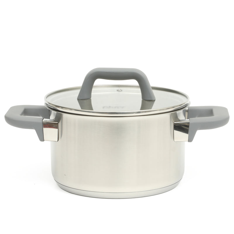 Oster Beauford 9 pc Stainless Steel Cookware Set - Soft Touch Handle - Gift Box
